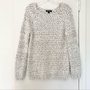 Grey-White Knit Sweater